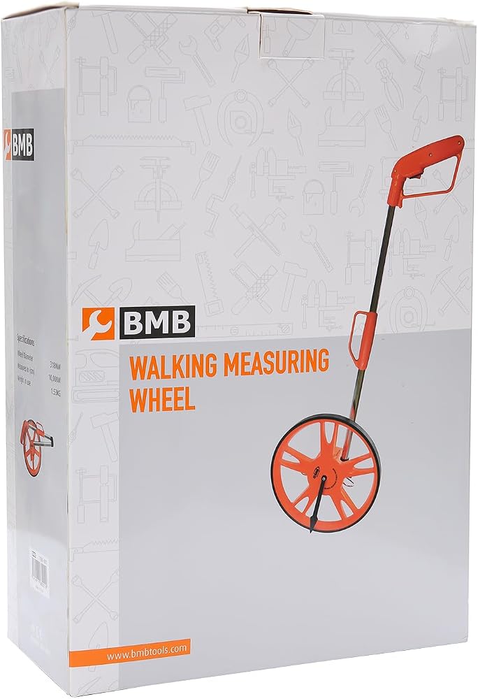 BMB Walking Measuring Wheel - Mechanical Distance Measuring Tool with 318mm Wear-Resistant Wheel, Telescoping Handle, Foldable Frame, and Carrying Bag - for Construction, Surveying, and Landscaping - Image 4