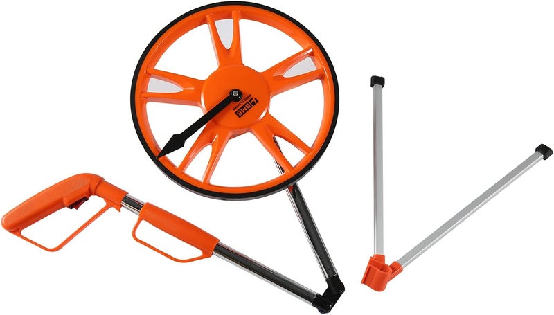 BMB Walking Measuring Wheel - Mechanical Distance Measuring Tool with 318mm Wear-Resistant Wheel, Telescoping Handle, Foldable Frame, and Carrying Bag - for Construction, Surveying, and Landscaping - Image 1