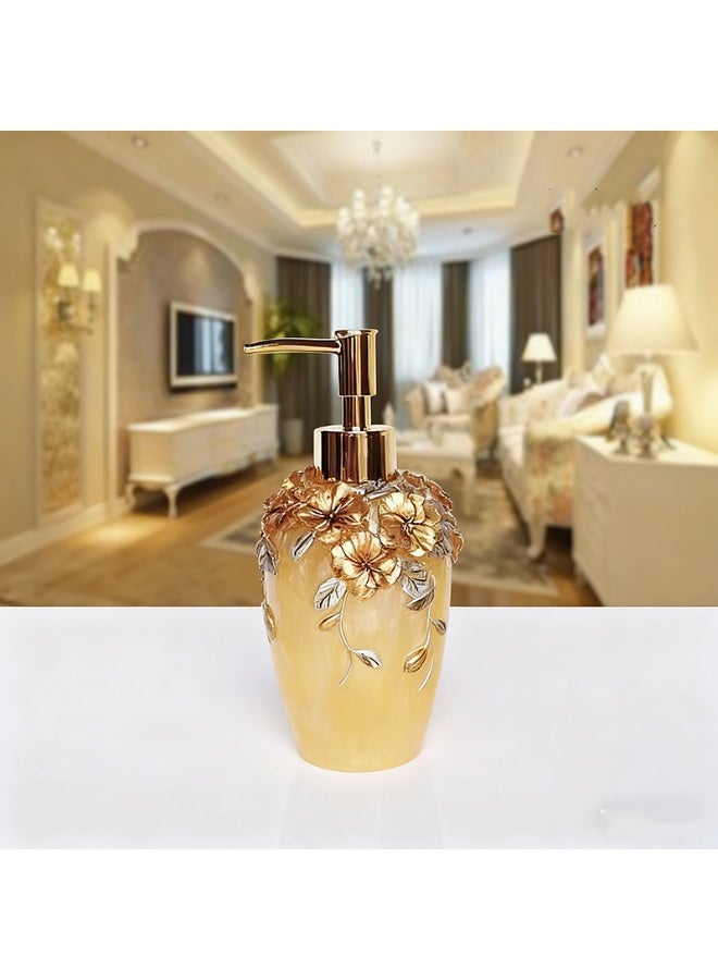 HOMESTAR 5 Pcs Light Luxury High-end Bathroom Accessories Set With Soap Dispenser, Soap Dish, Toothbrush Holder, 2 Toothbrush Cup,Advanced Creative Wedding Gifts - Image 2