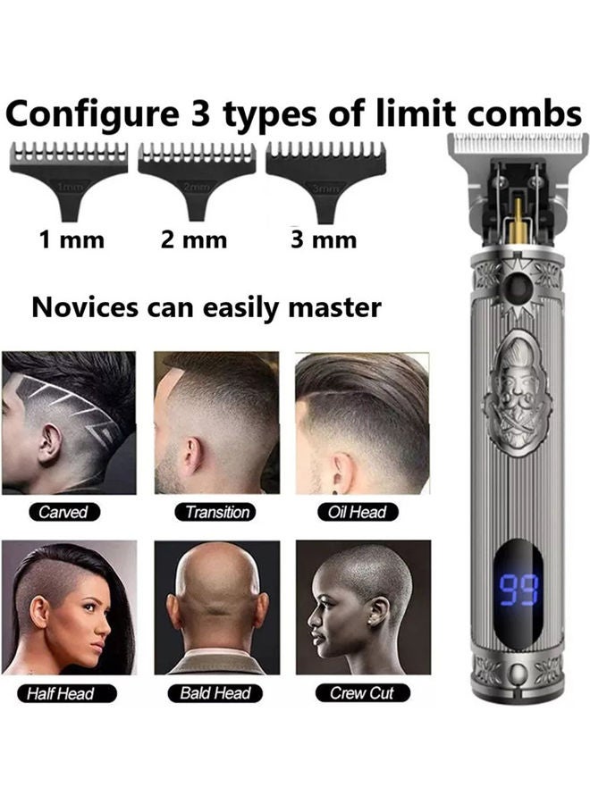 Kemei Electric Cordless Hair Trimmer Silver 4 x 15cm - Image 4