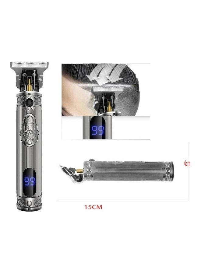 Kemei Electric Cordless Hair Trimmer Silver 4 x 15cm - Image 2