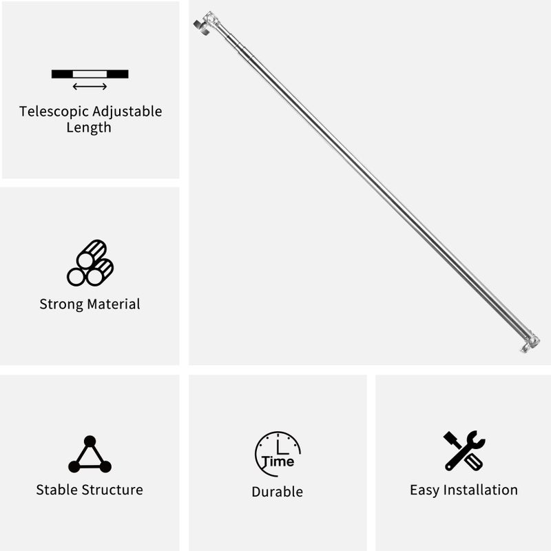 Meking Pro Stainless Steel Telescopic Backdrop Crossbar Max Length 10 ft/3m Adjustable Background Support Cross Arm, Backdrop Pole for C Stand - Image 4