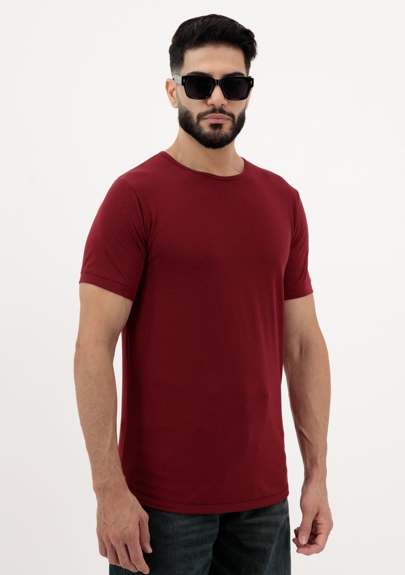Vasl Hub VaslHub Cotton Plain T-Shirts for Men – Crew Neck Regular Fit 2-Pack (Sandstone & Rosewood) - Image 3