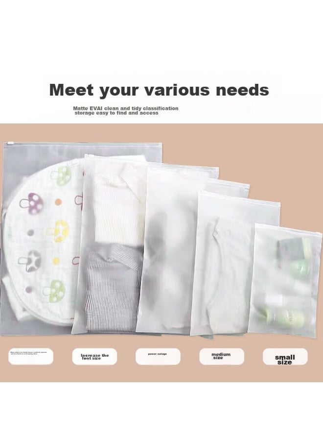 NOLANSEND Nuolanshendi Travel Storage Bags, Frosted Transparent Storage Bags, Clothes Self-sealing Bags, Drawstring Bags, Sealing Bags, 24*35cm, 10 Pieces - Image 2