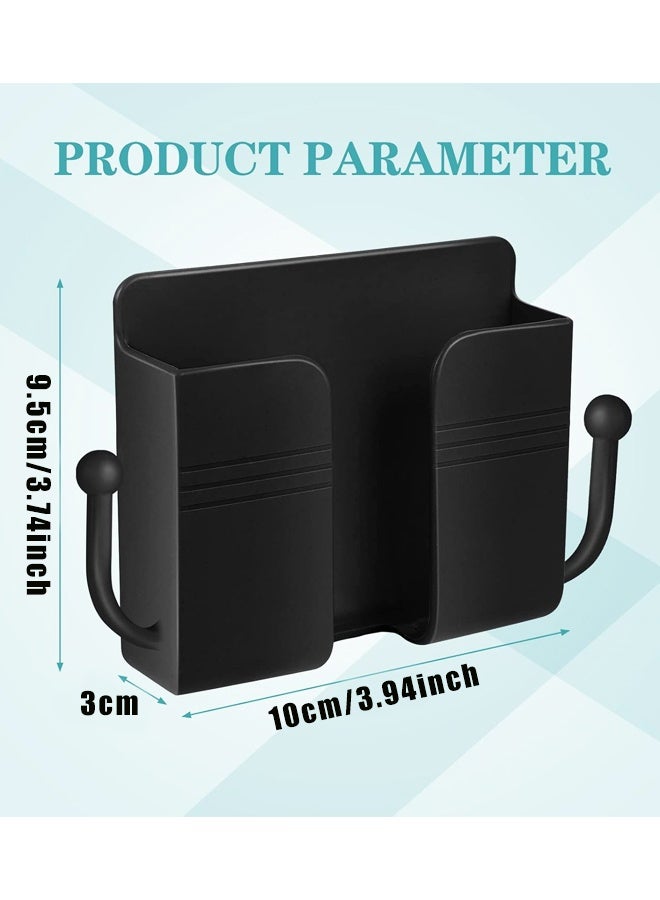 6 قطع حامل هاتف مثبت على الحائط، ذاتي اللصق، منظم جداري، صندوق تخزين، حامل بلاستيكي لشحن الهاتف، حامل جهاز تحكم عن بعد - Image 2