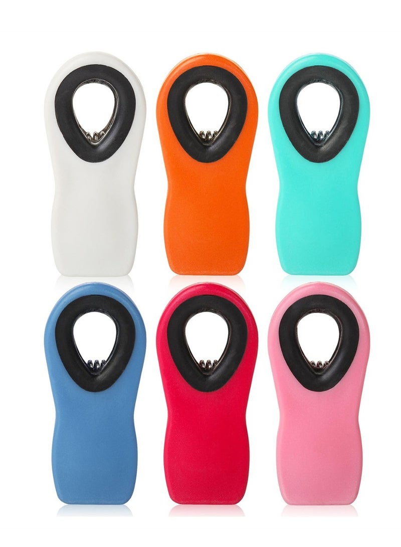 Barakah مشابك شريحة مغناطيسية، مشابك أكياس لمنتجات الطعام، مشابك أكياس مغناطيسية للثلاجة، حافظ على وجباتك الخفيفة طازجة، 6 عبوات - Image 1