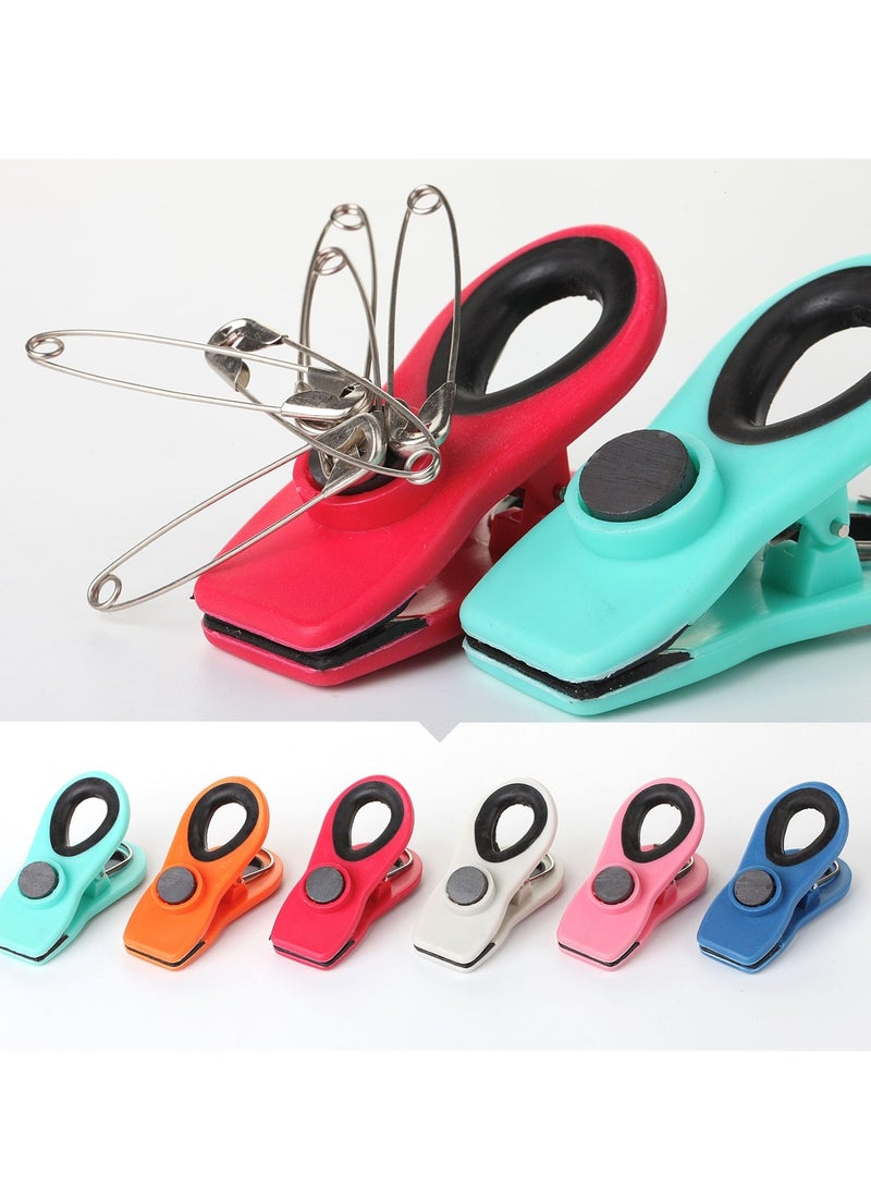 Barakah مشابك شريحة مغناطيسية، مشابك أكياس لمنتجات الطعام، مشابك أكياس مغناطيسية للثلاجة، حافظ على وجباتك الخفيفة طازجة، 6 عبوات - Image 2