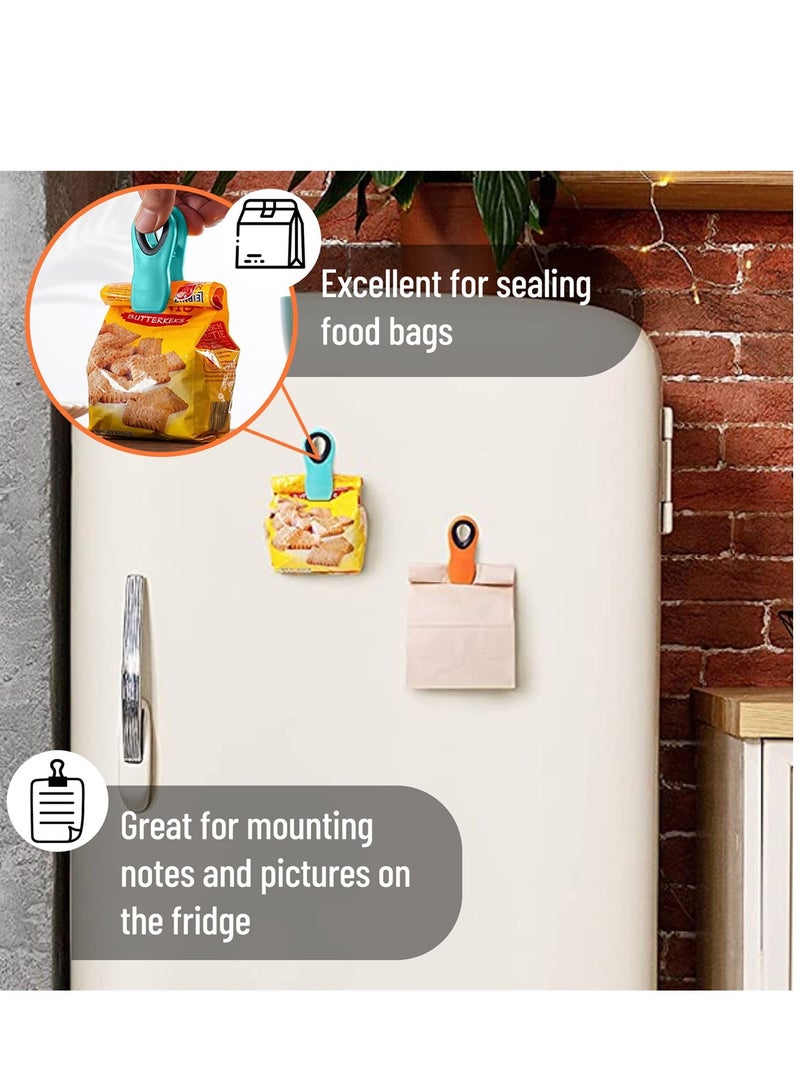 Barakah مشابك شريحة مغناطيسية، مشابك أكياس لمنتجات الطعام، مشابك أكياس مغناطيسية للثلاجة، حافظ على وجباتك الخفيفة طازجة، 6 عبوات - Image 5