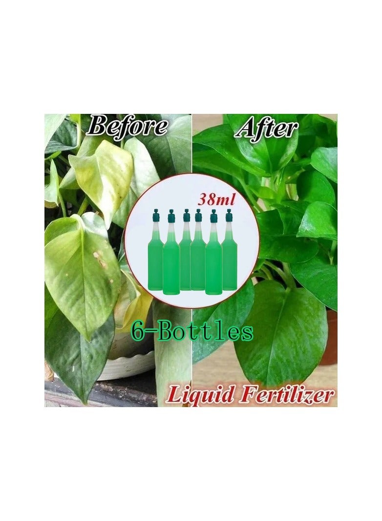 Generic 6-Bottles 38ml Hydroponic Plant Nutrient Solution Fertilizer,Bamboo Flower Fertilizer,Potted Green Concentrated Foliar Seed Fertilizer  - Image 1