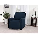 Madison Madison Stretch Jersey Recliner Slipcover, Large, Solid, Navy  - Image 1