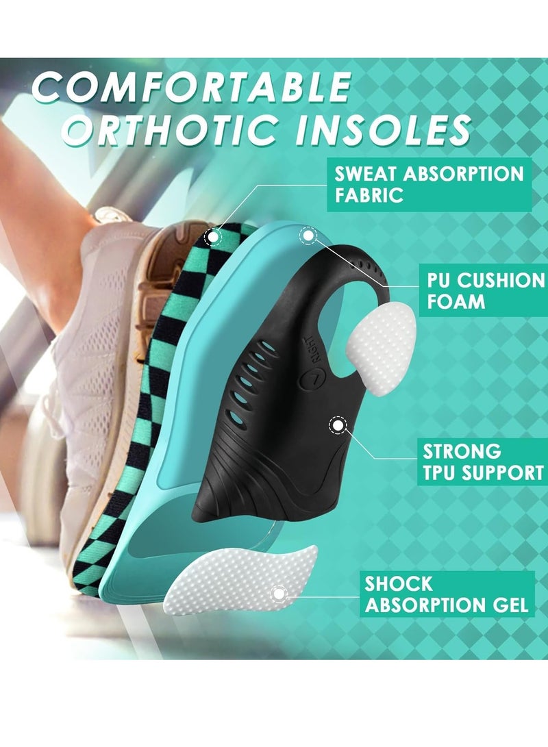 SYOSI Kids Arch Support Shoe Insoles, Kids Orthotic Cushioning Arch Support Shoe Insoles, Children Pu Foam Inserts for Flat feet, Plantar Fasciitis, Feet Heel Pain Relief, Posture Improve - Image 3