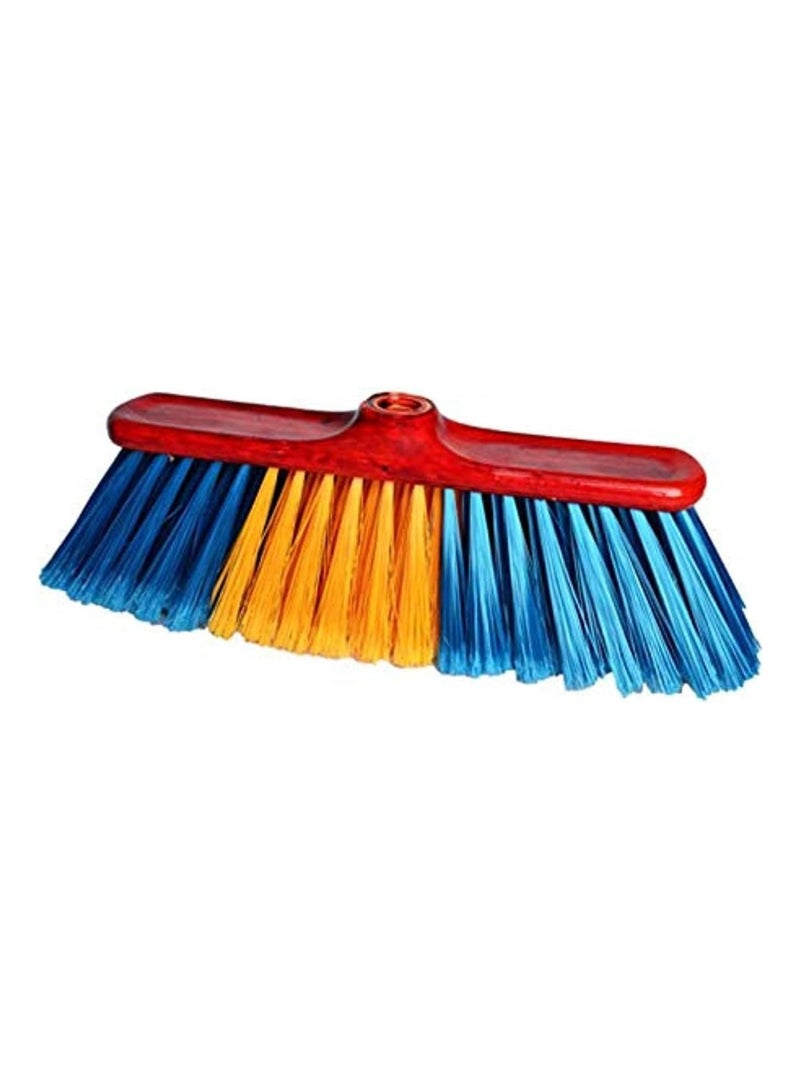 Generic Heavy-Duty Multi-Color Floor Broom – Stiff Plastic Bristles with Wooden Head – Ideal for Home and Office Cleaning - Image 1
