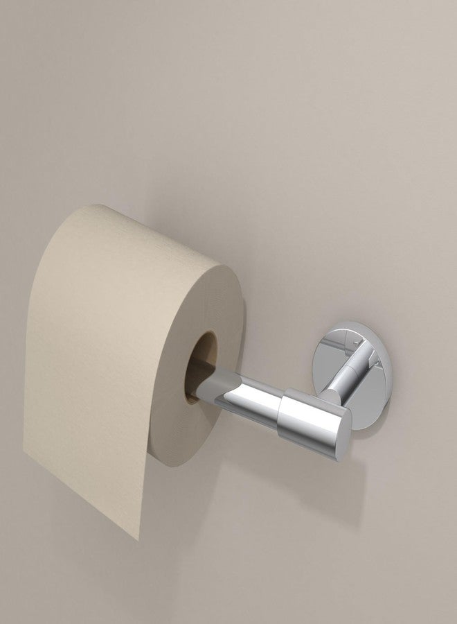 CalcMetal LAKETON Collection, 2 Packs Modern Single Post Toilet Paper Holder, Zinc Rustproof Wall Mounted Toilet Roll Holder for Bathroom and Kitchen, Plated Chrome - Image 2