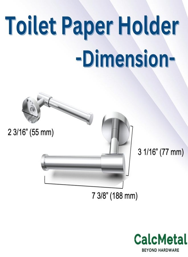 CalcMetal LAKETON Collection, 2 Packs Modern Single Post Toilet Paper Holder, Zinc Rustproof Wall Mounted Toilet Roll Holder for Bathroom and Kitchen, Plated Chrome - Image 5