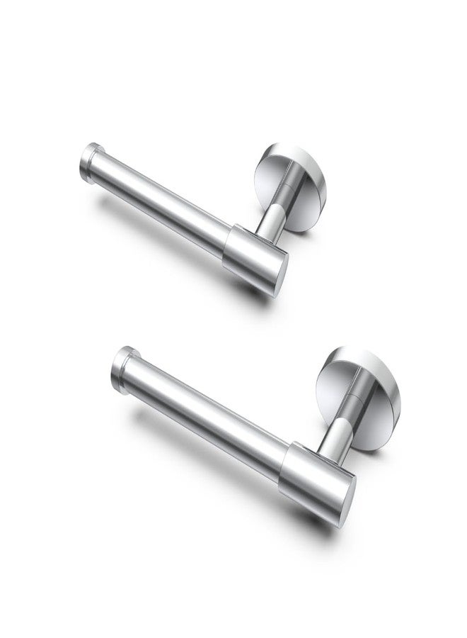 CalcMetal LAKETON Collection, 2 Packs Modern Single Post Toilet Paper Holder, Zinc Rustproof Wall Mounted Toilet Roll Holder for Bathroom and Kitchen, Plated Chrome - Image 1