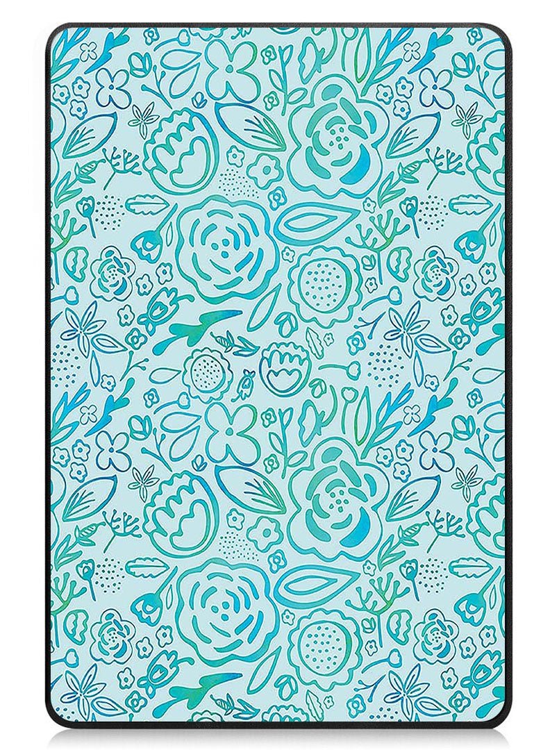 Theodor Protective Flip Case For Xiaomi Pad 6S Pro 12.4 With Trifold Stand Auto Wake Sleep Shockproof Cover Floral pattern - Image 1