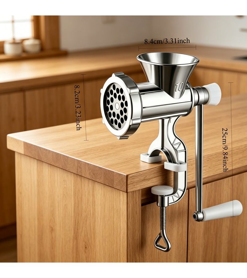 Stainless Steel Food Grinder With Multi-layer High-density Grinding Components For Repeatedly Grinding Ingredients And One-touch Meat Grinding Processing - Image 2