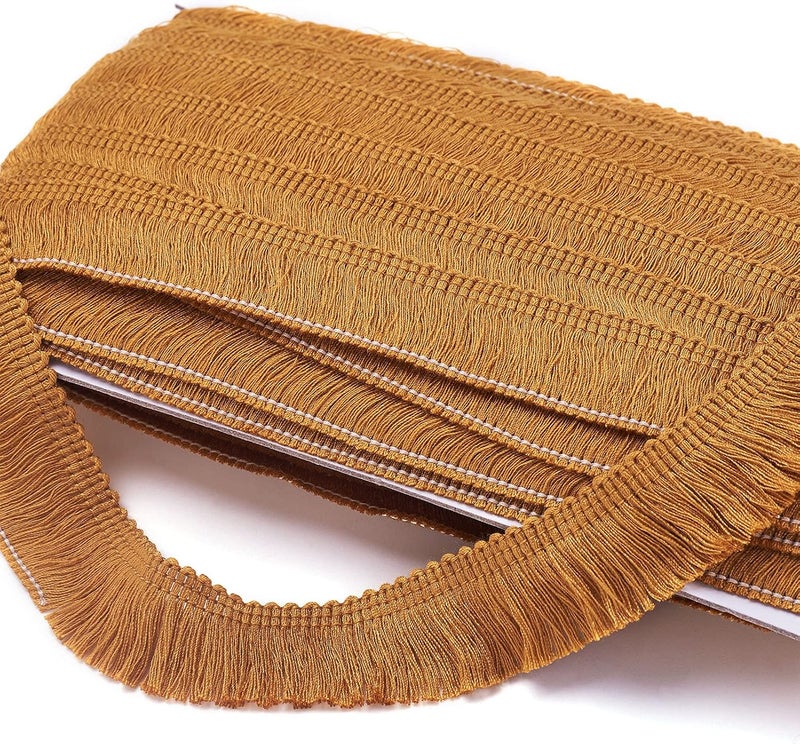 Mega Pet MegaPet Polyester Fringe Tassel Lace Trim 1 Inch x 82 Feet Chainette Fringe Fibre Trim DarkGoldenrod for Sewing Quilting Lampshade Curtain Decoration - Image 5
