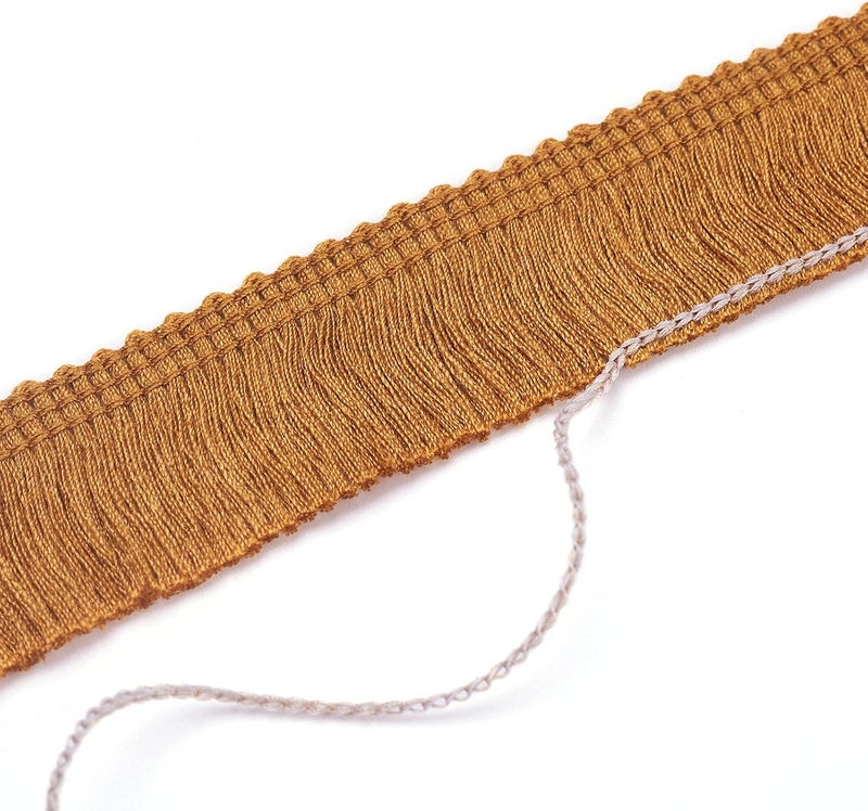 Mega Pet MegaPet Polyester Fringe Tassel Lace Trim 1 Inch x 82 Feet Chainette Fringe Fibre Trim DarkGoldenrod for Sewing Quilting Lampshade Curtain Decoration - Image 4