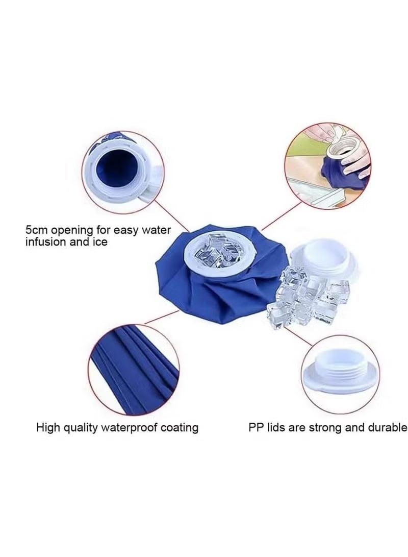 XUN Ice Pack for Injuries Reusable, Ice Bags Hot Water Bag for Hot & Cold Therapy and Pain Relief with Cover, No-Leak Elastic Breathable Ice Bag - Image 5