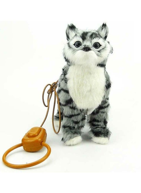 Cute Robot Cat Toy, Barking Meow Kitten, Interactive Cat Robot Toy, Electronic Pet, Can Walking, Mewing, and Wagging Its Tail, Companion Animal for Kids, Easy to Use