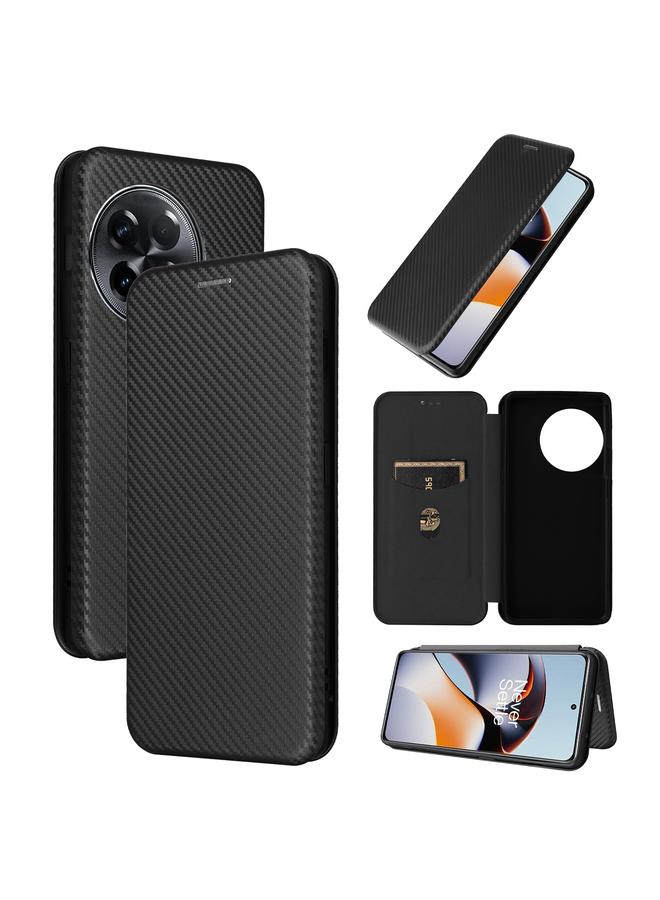The Bros Case For OnePlus 11R 5G Carbon Fiber Texture Flip Leather Phone Case