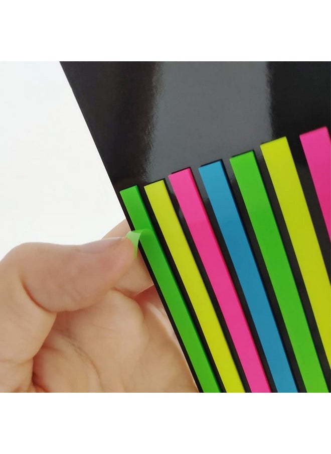 metulip 320Pcs Highlighter Tape, Long Page Markers Sticky Index Tabs Transparent Flags Tabs 4 Colors Neon Book Tabs For Annotating Books Aesthetic Office School Study Supplies  - Image 4