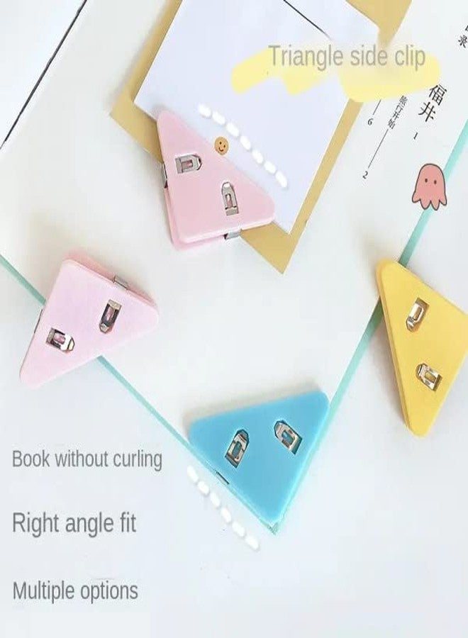 NVF Triangle Paper Clip, Document Clip, Bag Clips, Office Paper Clamps, Paper Corner Clip, Suitable for Office Set of 4Clips (Multi-Color) - Image 3