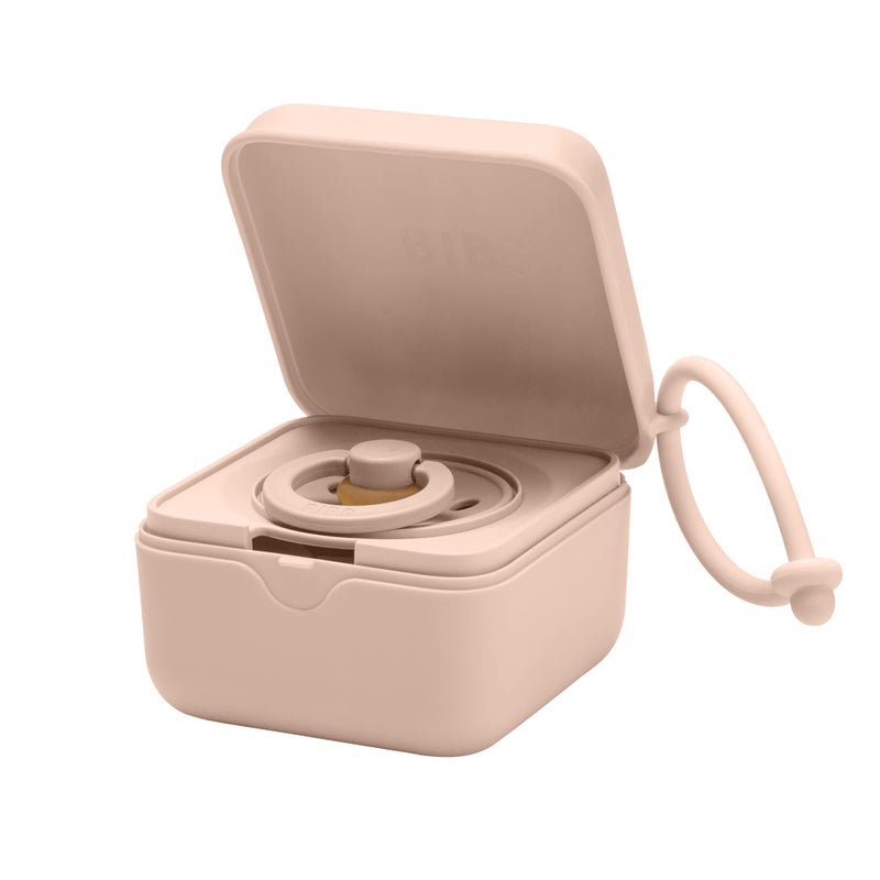 BIBS BIBS Pacifier Box with Strap. Soother Holder and Steriliser case. 100% BPA Free Food-Grade Material. Made in Denmark. Blush - Image 2