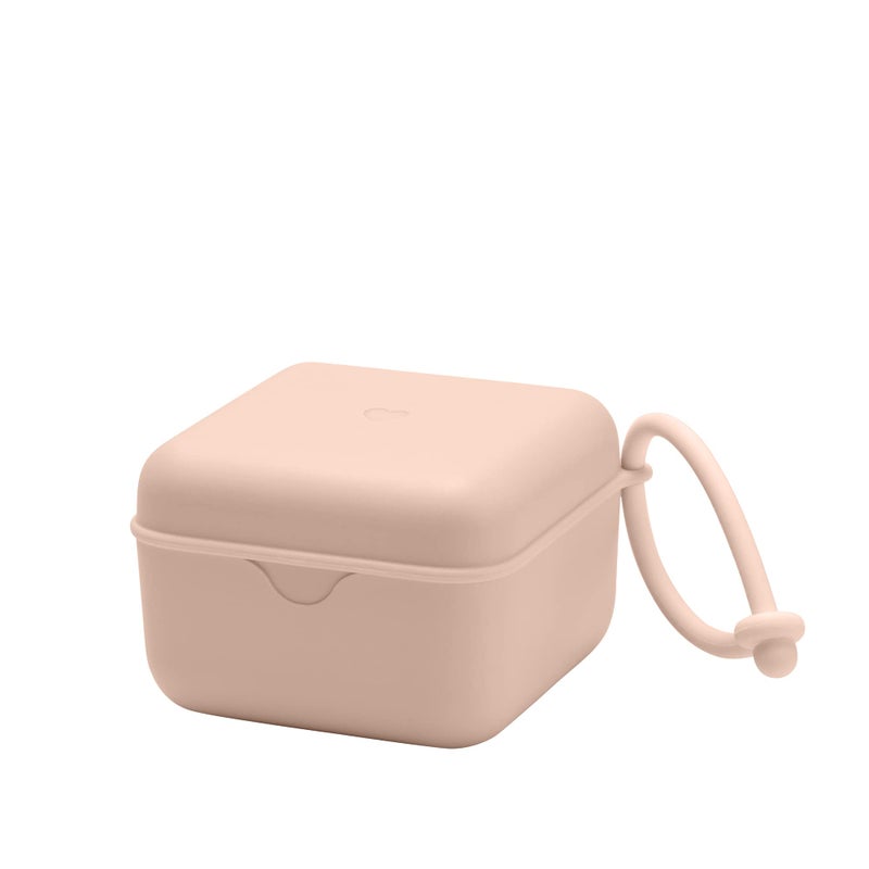 BIBS BIBS Pacifier Box with Strap. Soother Holder and Steriliser case. 100% BPA Free Food-Grade Material. Made in Denmark. Blush - Image 1