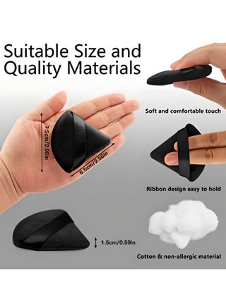 12 Piece Triangle Powder Puff Set Precision Makeup Pads for Flawless Face Powder Application - view 3