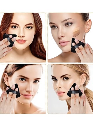 12 Piece Triangle Powder Puff Set Precision Makeup Pads for Flawless Face Powder Application - view 4