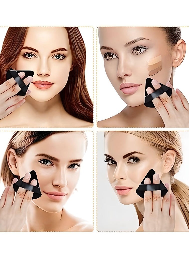 SARAOONT - 12 Piece Triangle Powder Puff Set Precision Makeup Pads for Flawless Face Powder Application - Image 1