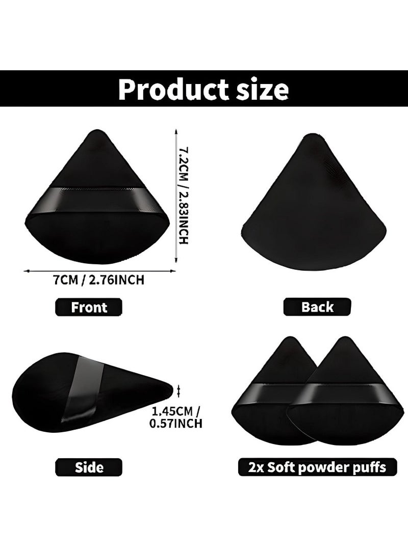 SARAOONT - 12 Piece Triangle Powder Puff Set Precision Makeup Pads for Flawless Face Powder Application - Image 1