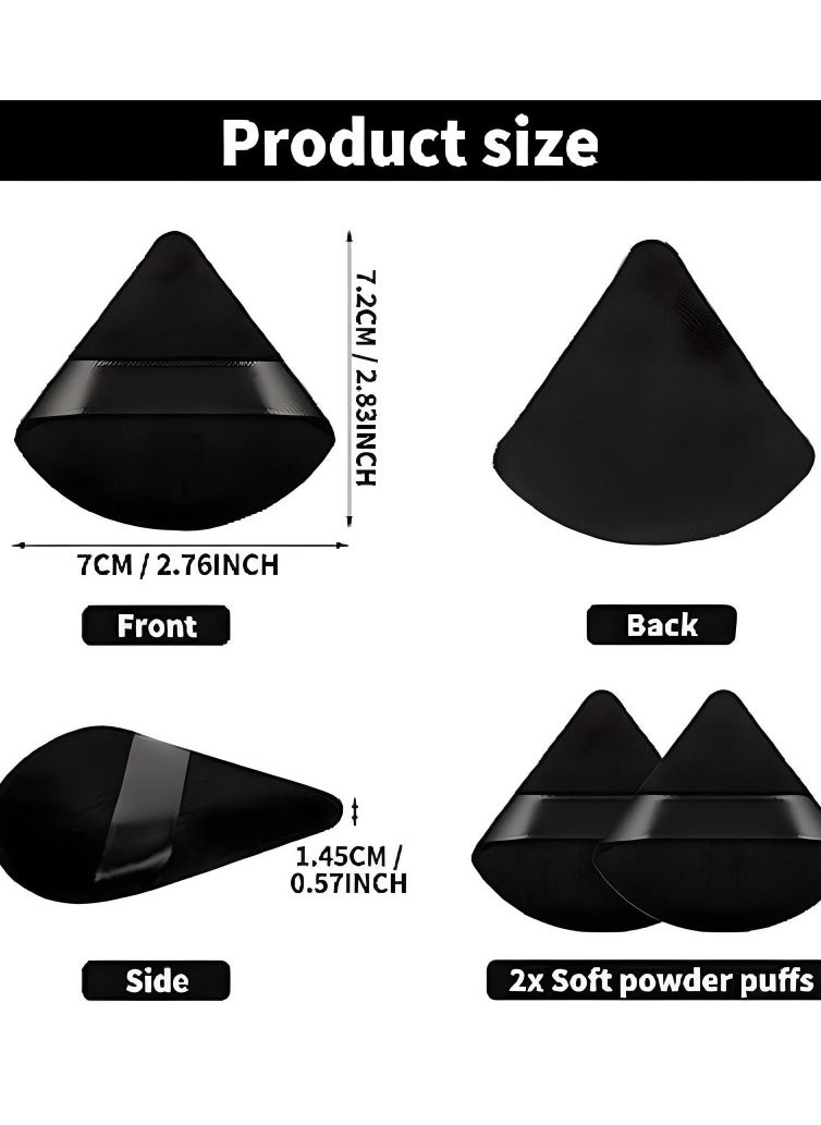 SARAOONT - 12 Piece Triangle Powder Puff Set Precision Makeup Pads for Flawless Face Powder Application - Image 1