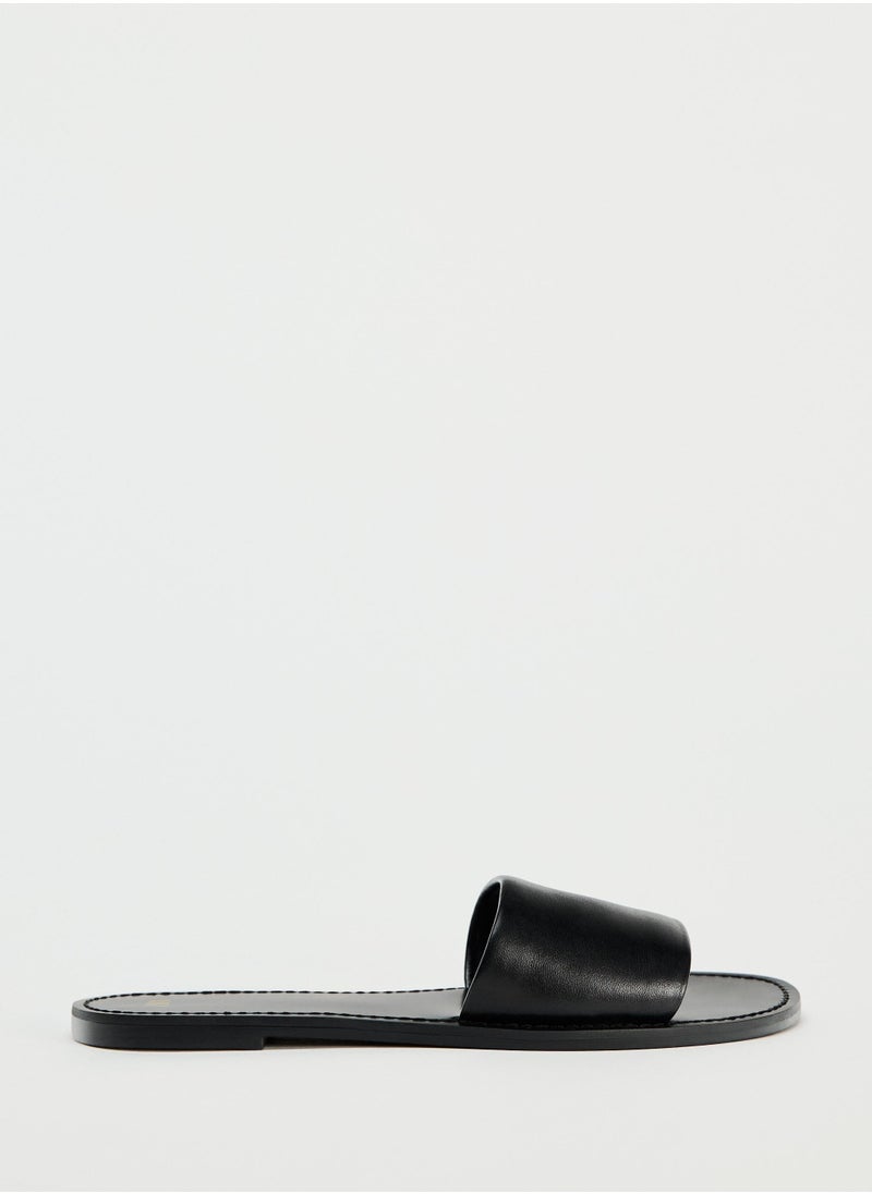 Zara Flat leather sandals  - Image 1