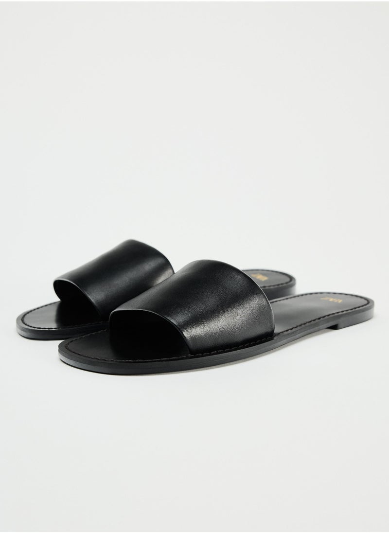 Zara Flat leather sandals  - Image 2