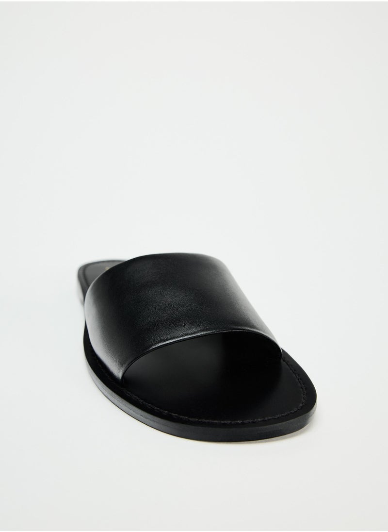 Zara Flat leather sandals  - Image 3