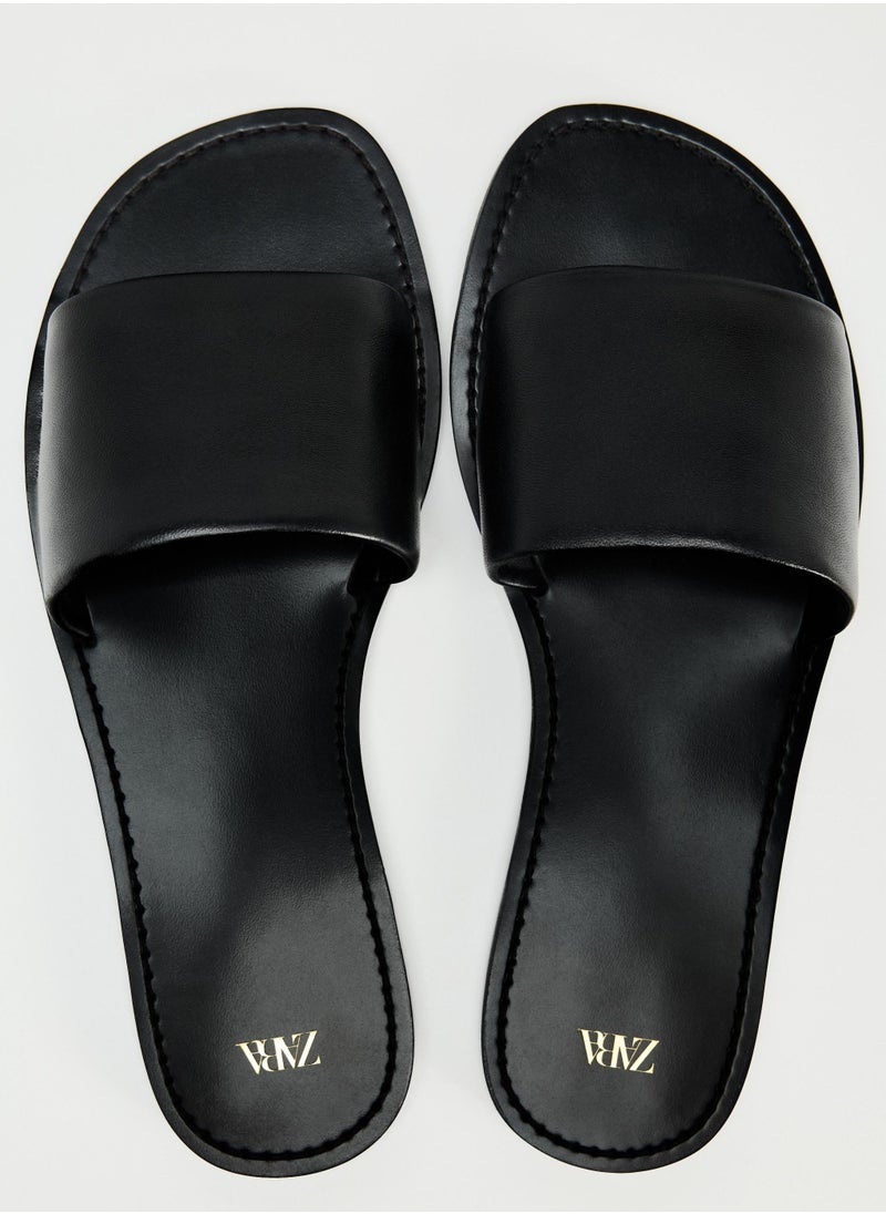 Zara Flat leather sandals  - Image 5