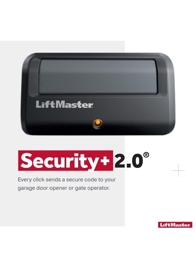 LiftMaster LiftMaster 891LM Security+ 2.0 1-Button Gate Operator Remote Control with Visor Clip - Compatible only with Security+ 2.0 LiftMaster gate openers with Yellow Round Learn Button and Yellow Antenna  - Image 3