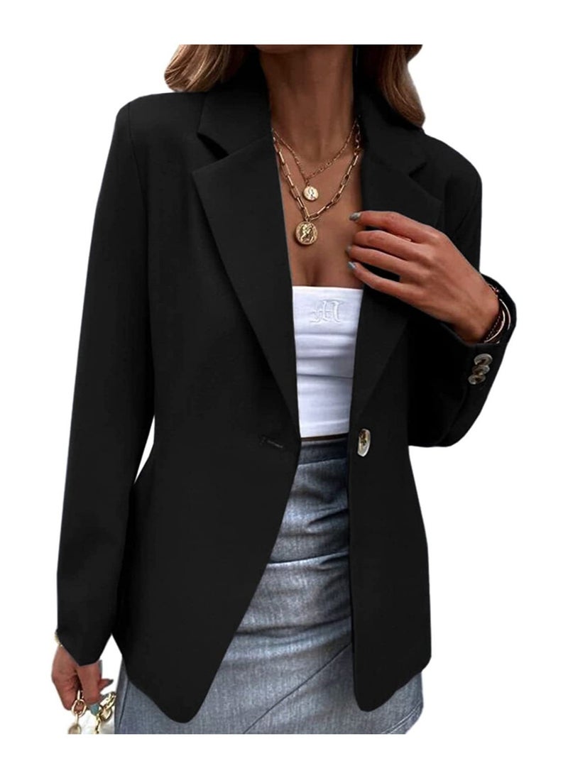 Shougu New Women's Casual Long Sleeved One Button Suit Jacket  - Image 1