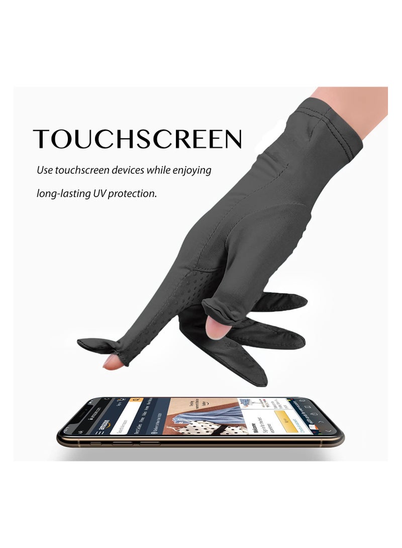 Sun Gloves UV Protection UPF 50+ for Women Touchscreen Full Finger Breathable Mesh Palm for Outdoor, Driving, Hiking - Image 2