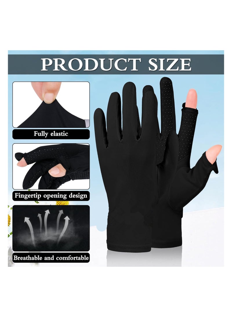 Sun Gloves UV Protection UPF 50+ for Women Touchscreen Full Finger Breathable Mesh Palm for Outdoor, Driving, Hiking - Image 4
