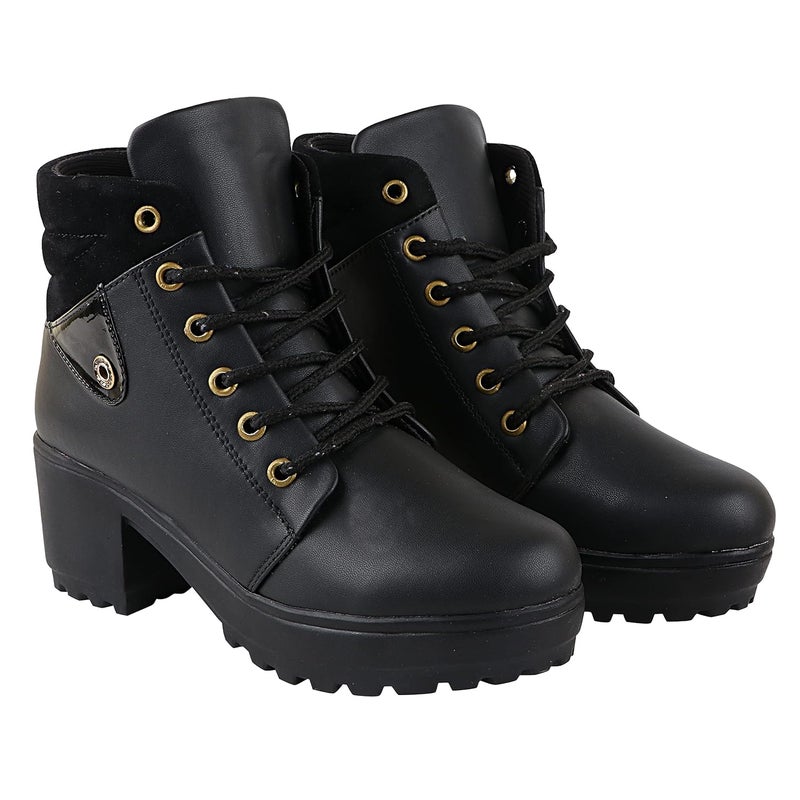 Shoetopia Women's Block Heel Boots - Image 1