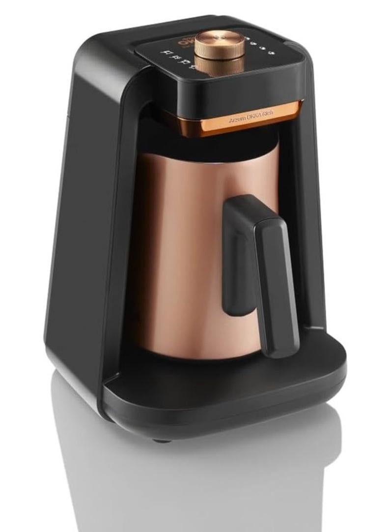 ارزوم اوكا ماكينة صنع قهوة تركي 5 أكواب 700 مل 8 برامج إعداد ذهبي Ok0026 - Image 1