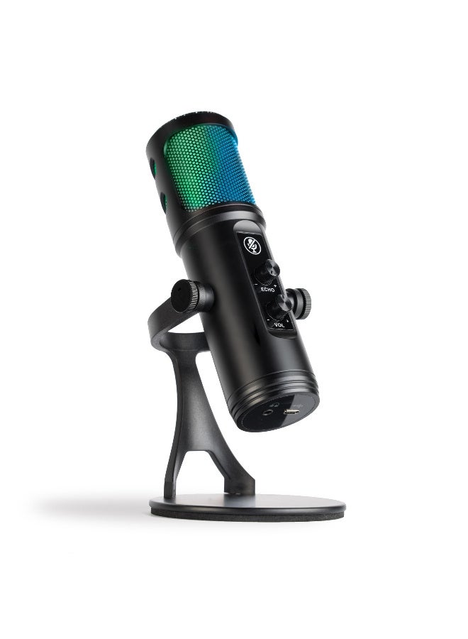 ميكروفون ZFSZ ZX-776 RGB USB مكثف، ميكروفون ألعاب مكتبي سلكي مع فلتر بوب، تحكم بالصدى ومستوى الصوت، تايب سي للكمبيوتر والبث والبودكاست - Image 2