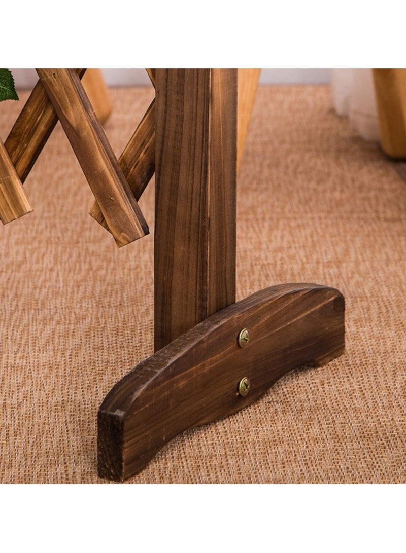 LINGWEI Wooden Trellis Fence Free Stand Lattic Fence Brown 98x120x10cm - Image 4