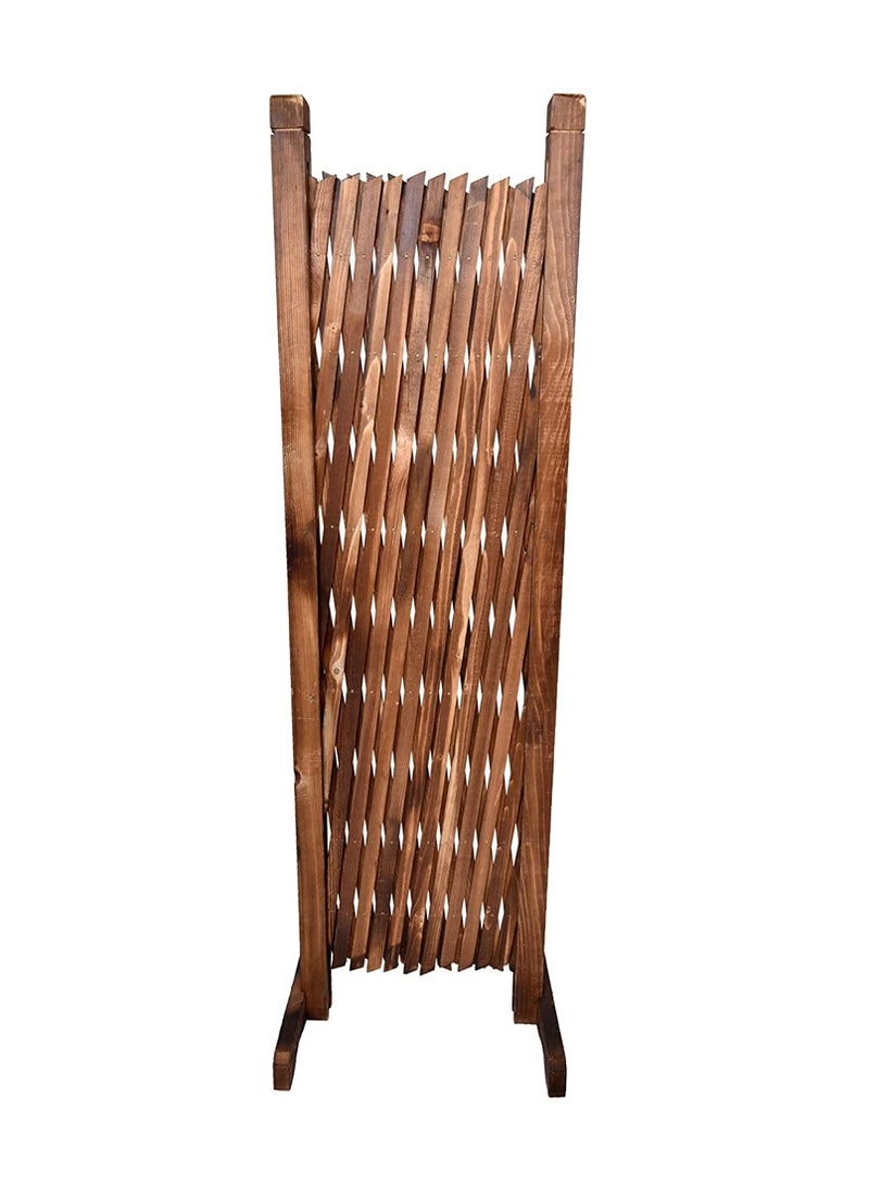 LINGWEI Wooden Trellis Fence Free Stand Lattic Fence Brown 98x120x10cm - Image 5