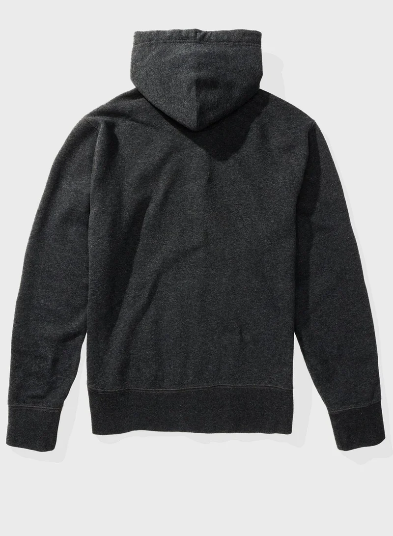 American Eagle Graphic Zip Through Hoodie