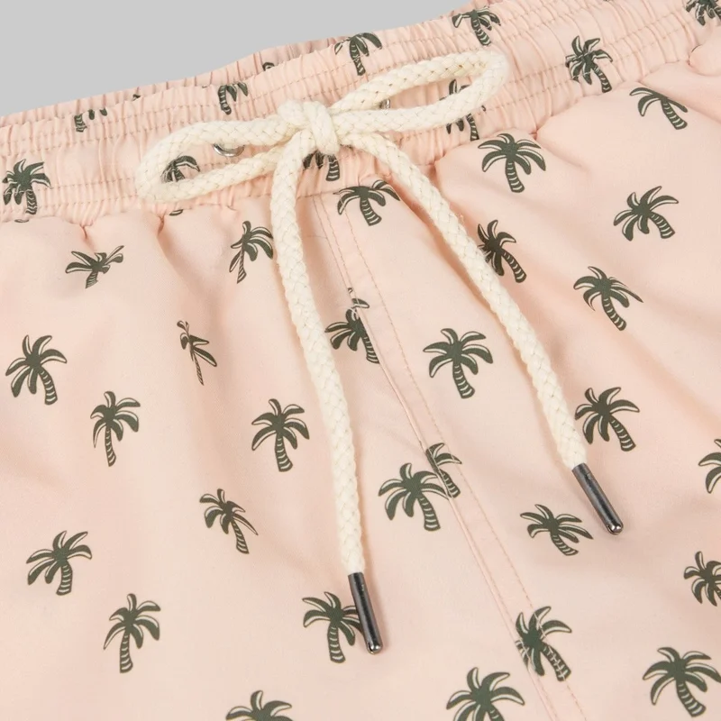 Faguo Mimizan Light Pink Palms Swim Shorts